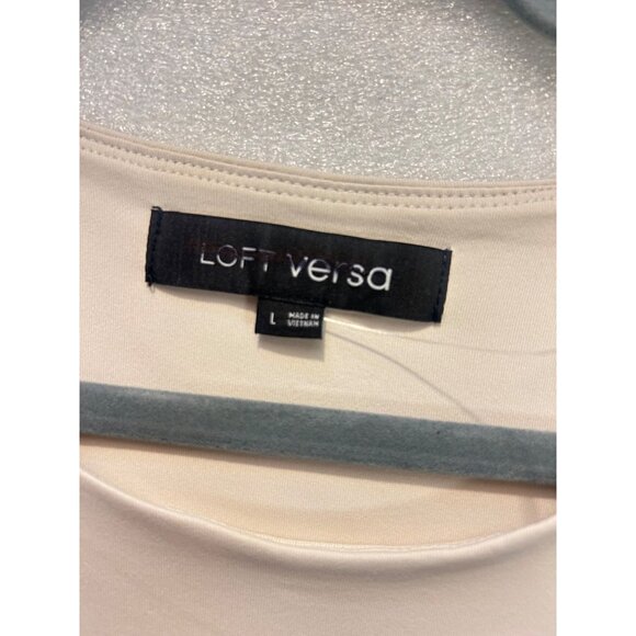 LOFT Versa 360 Knit Tank Bodysuit  Cream size Large - Picture 5 of 5